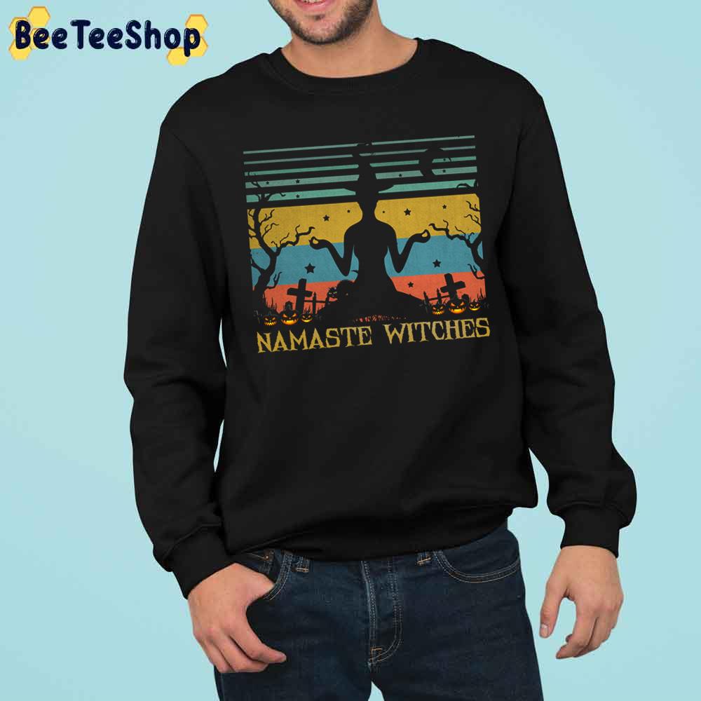 Yoga Namaste Witches Halloween Trending Unisex Sweatshirt