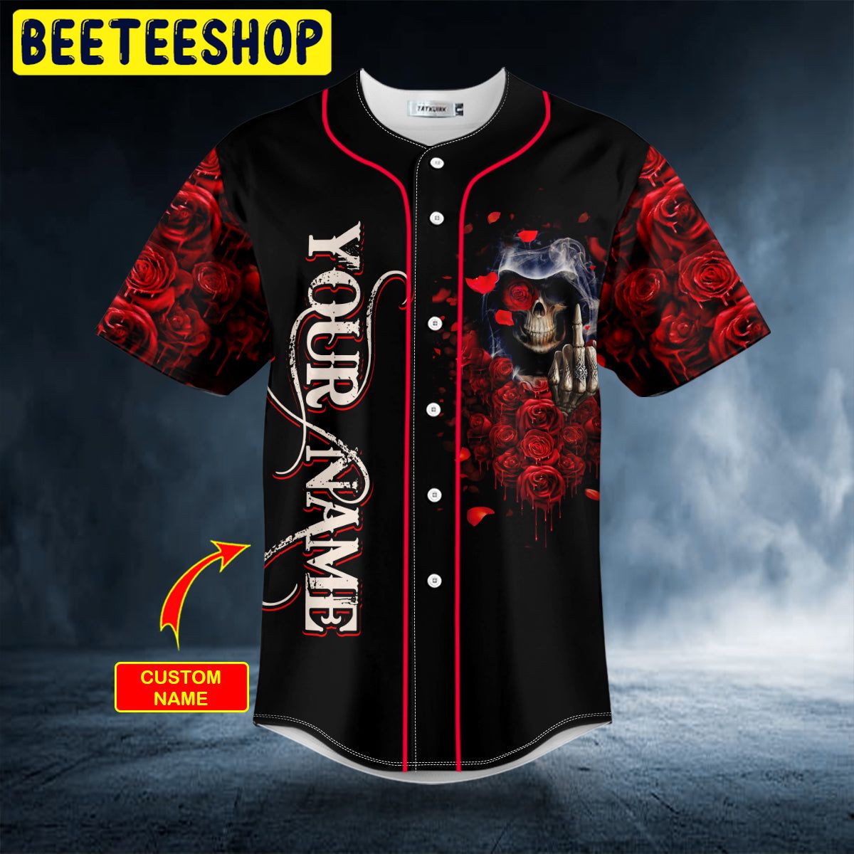 Whataburger Skull Halloween Baseball Jersey - Freedomdesign