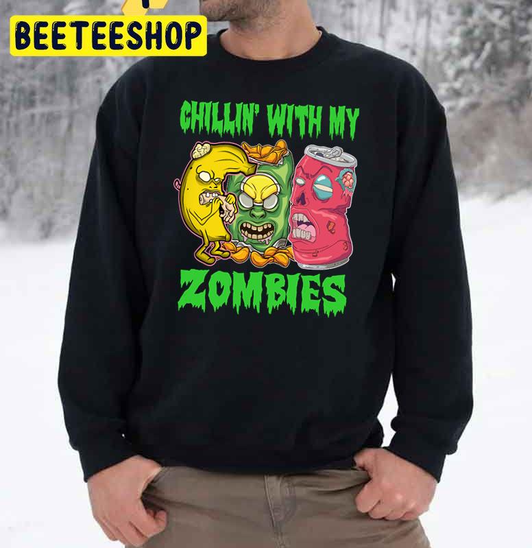 Zombie Halloween Food Lover Trending Unisex Sweatshirt