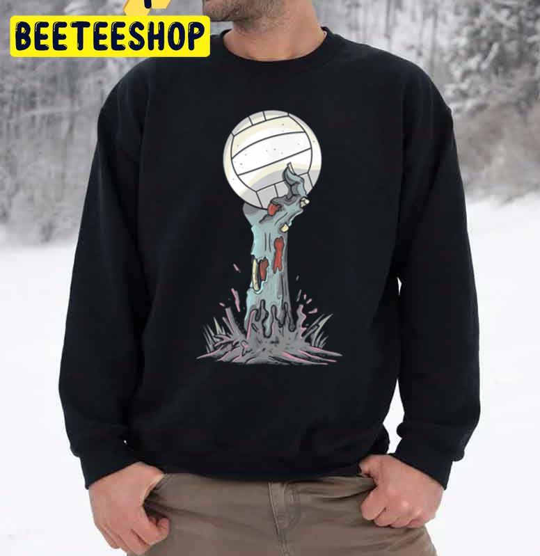 Zombie Hands Volleyball Halloween Unisex Sweatshirt