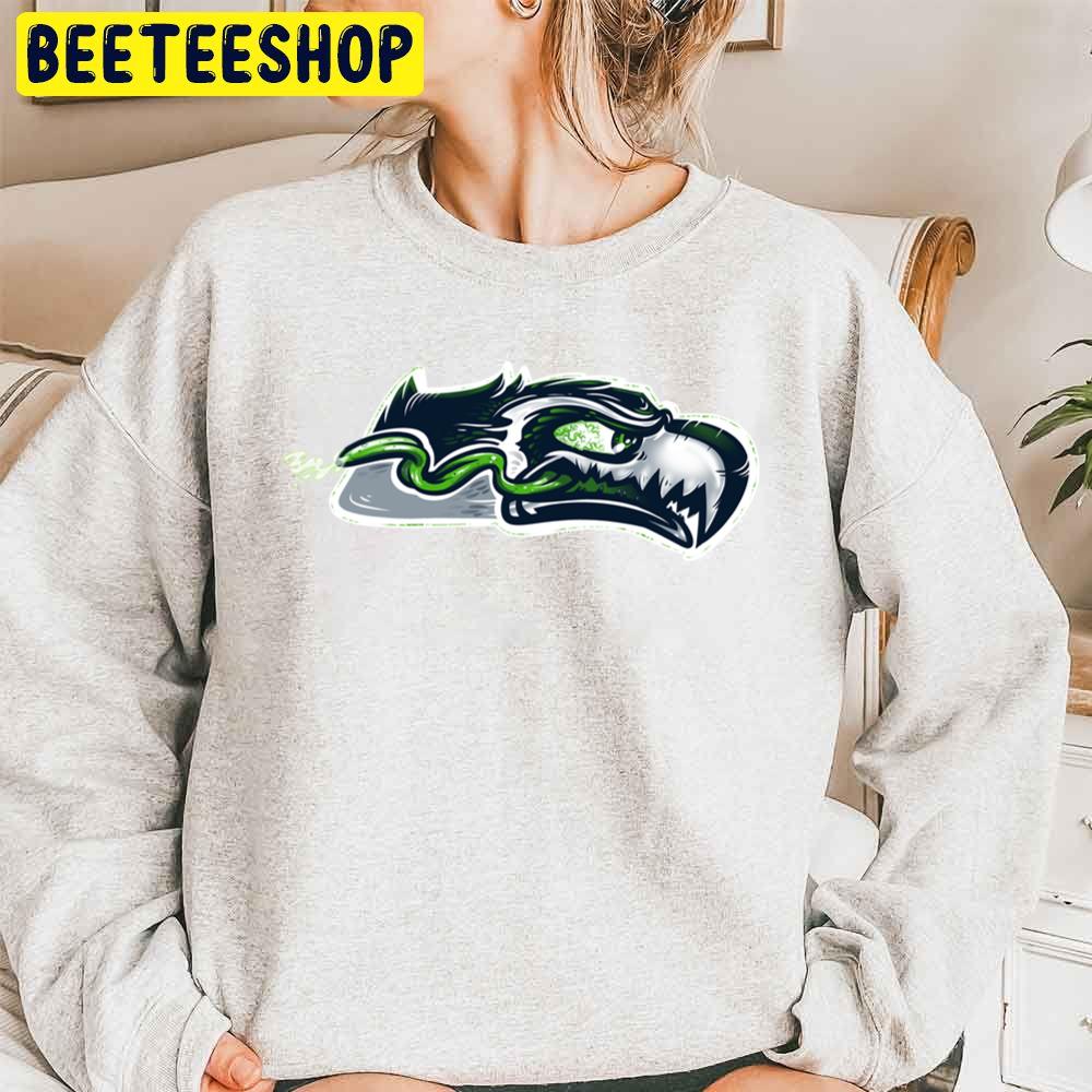 Zombie Seattle Seahawks Football Logo Halloween Trending Unisex Sweatshirt