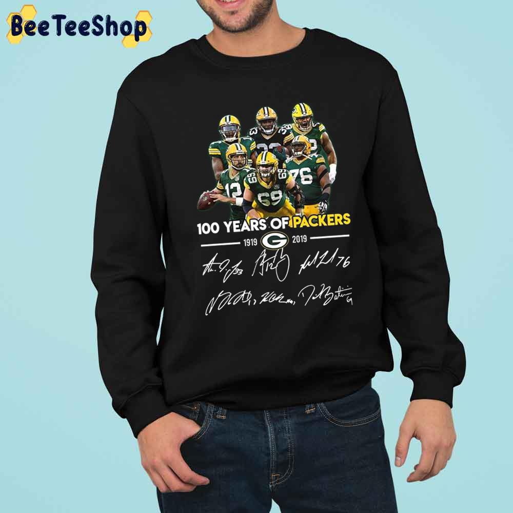 100 Years 1919 2019 Green Bay Packers Football Thank You For The Memories Trending Unisex Shirt