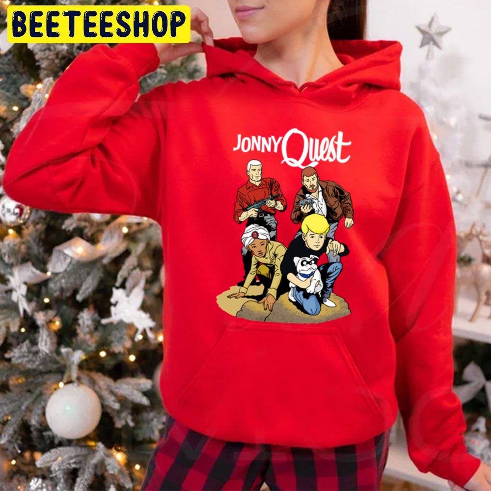 60s Jonny Quest Tribute With Main Characters Trending Unisex Hoodie