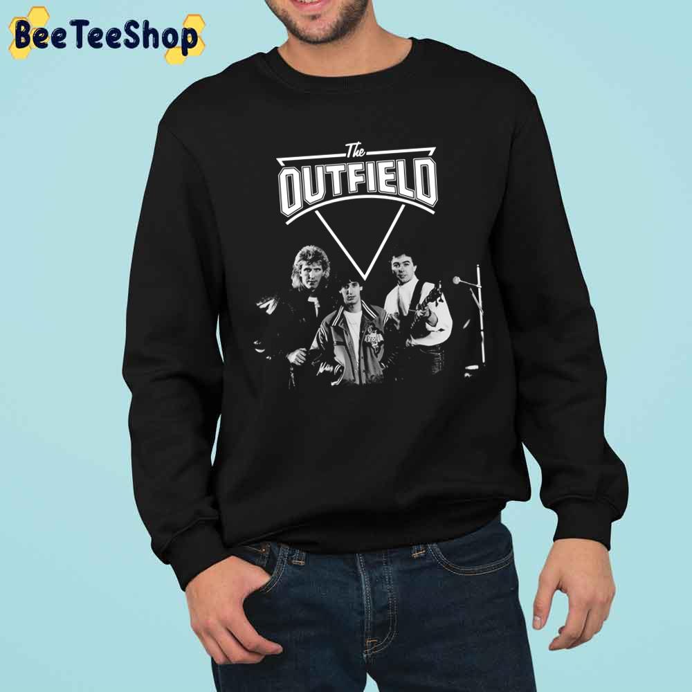 80’s Black White Art The Outfield Rock Band Trending Unisex Sweatshirt