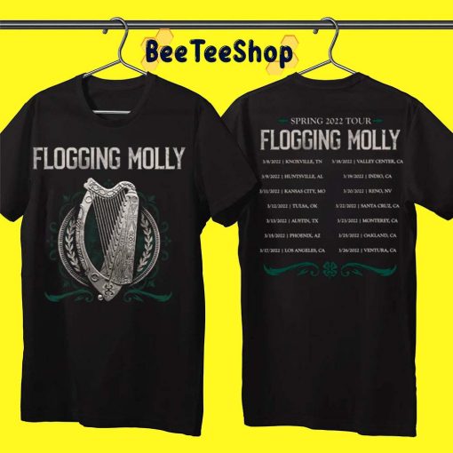 Spring 2022 Tour Flogging Molly Double Side Unisex T-Shirt