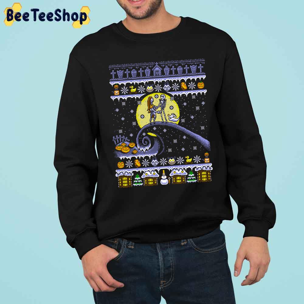 A Romantic Nightmare Christmas Knit Pattern Trending Unisex Sweatshirt