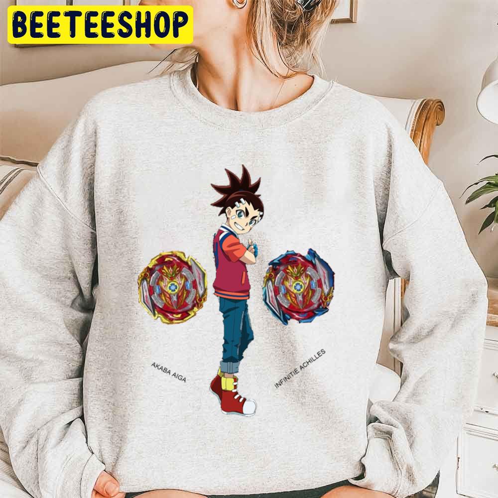 Akaba Aiga Infinitie Achilles Beyblade Burs Sparking Trending Unisex Sweatshirt