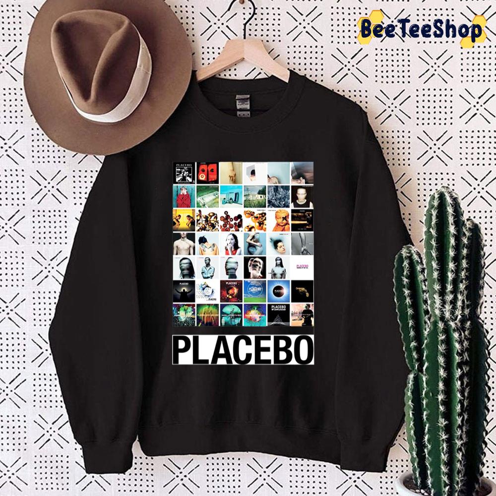 Albums Of Placebo Rock Band Photo Collage Vintage Trending Unisex Sweatshirt