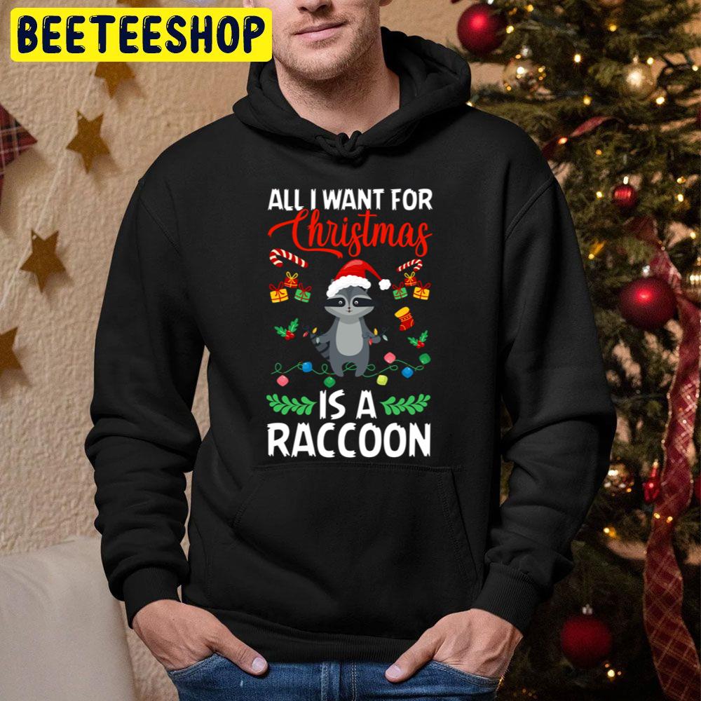 All I Want For Christmas Is A Raccoon Trending Unisex Hoodie