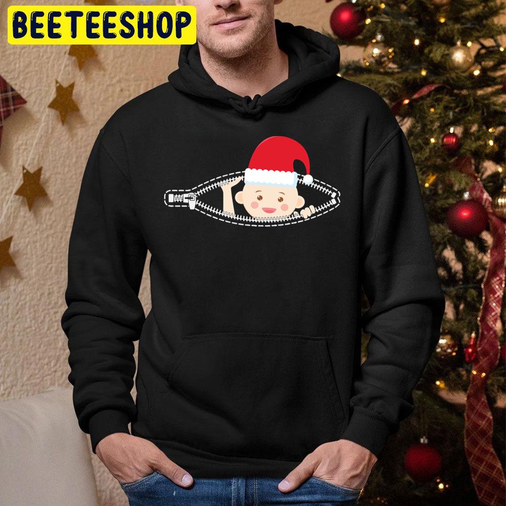 Baby Santa Hat Pregnancy Maternity Shower Trending Unisex Hoodie