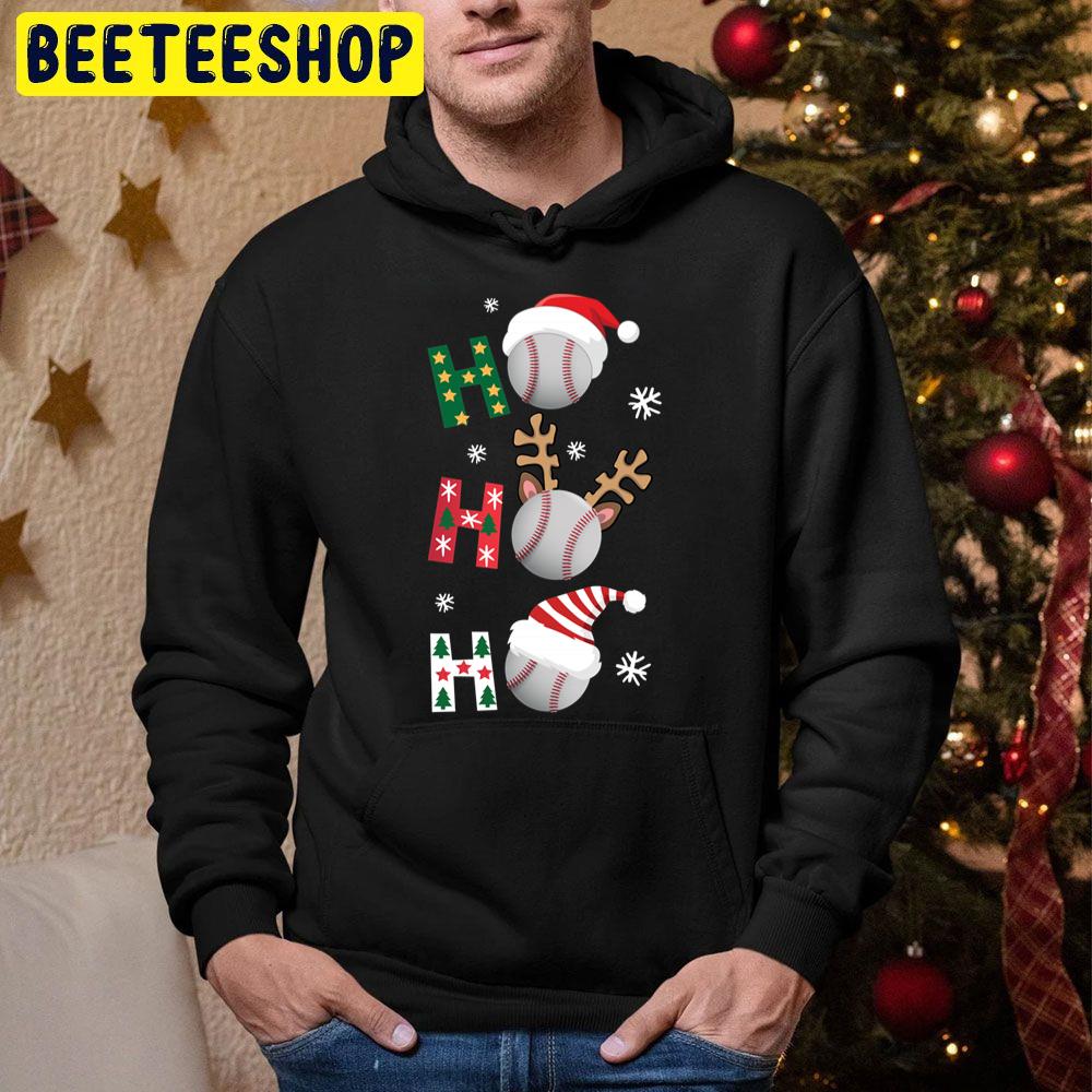 Baseball Ho Ho Ho Christmas Trending Unisex Hoodie