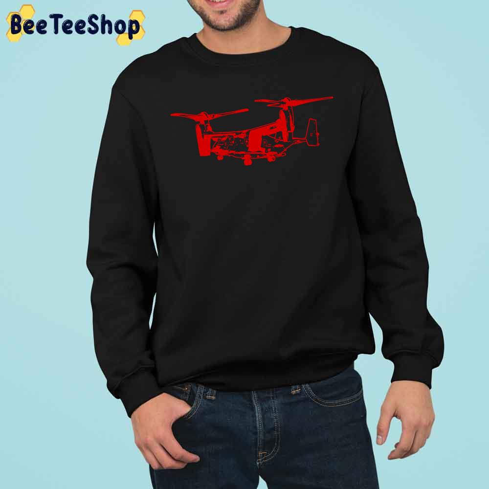 Bell Boeing V-22 Osprey Red Design Trending Unisex Sweatshirt