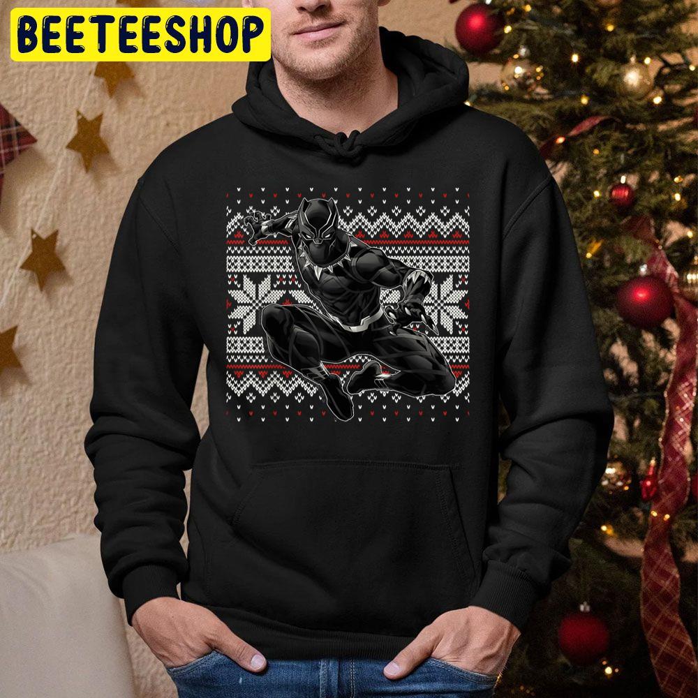 Black Panther Crouch Knit Christmas Trending Unisex Hoodie