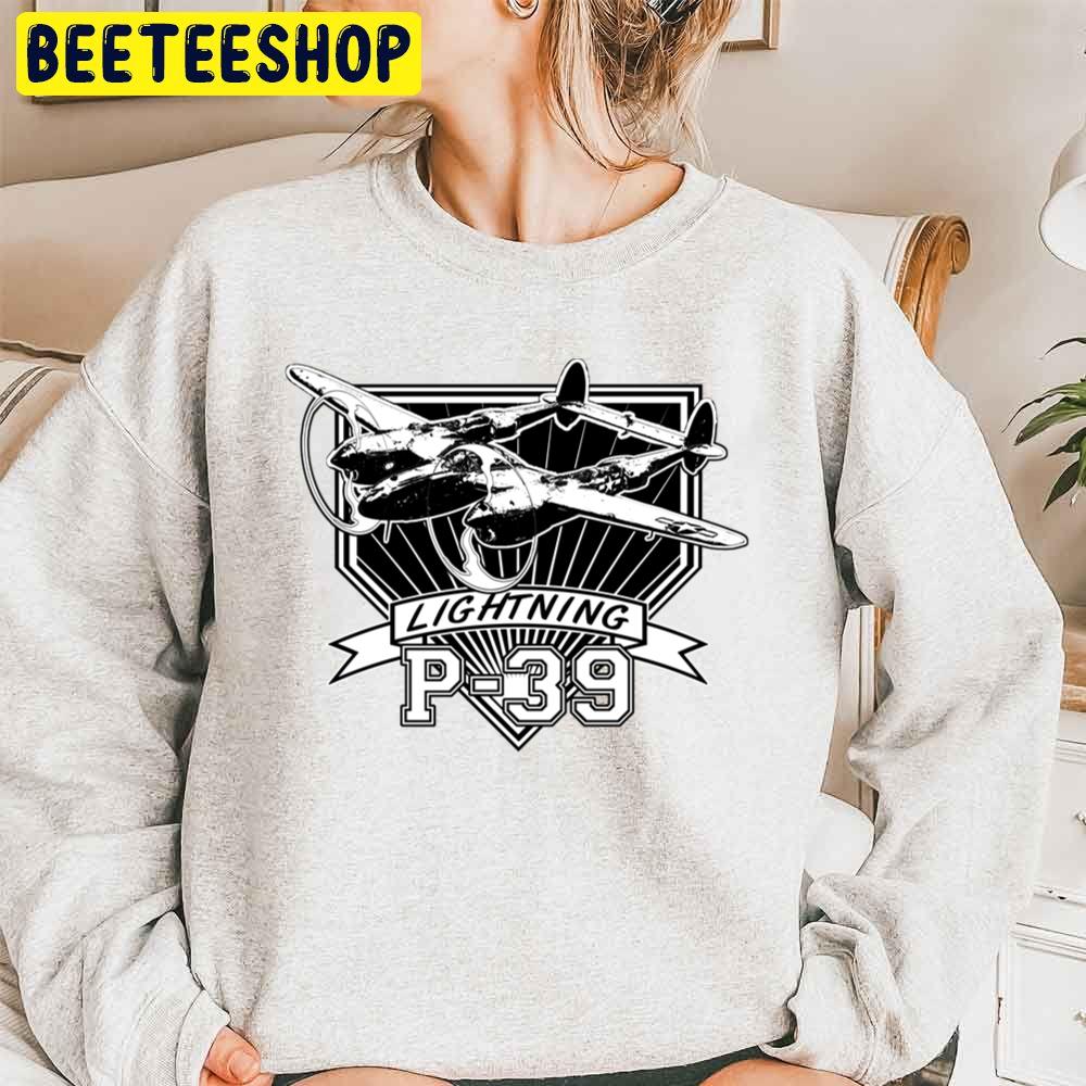 Black White Art P-38 Lightning Trending Unisex Sweatshirt