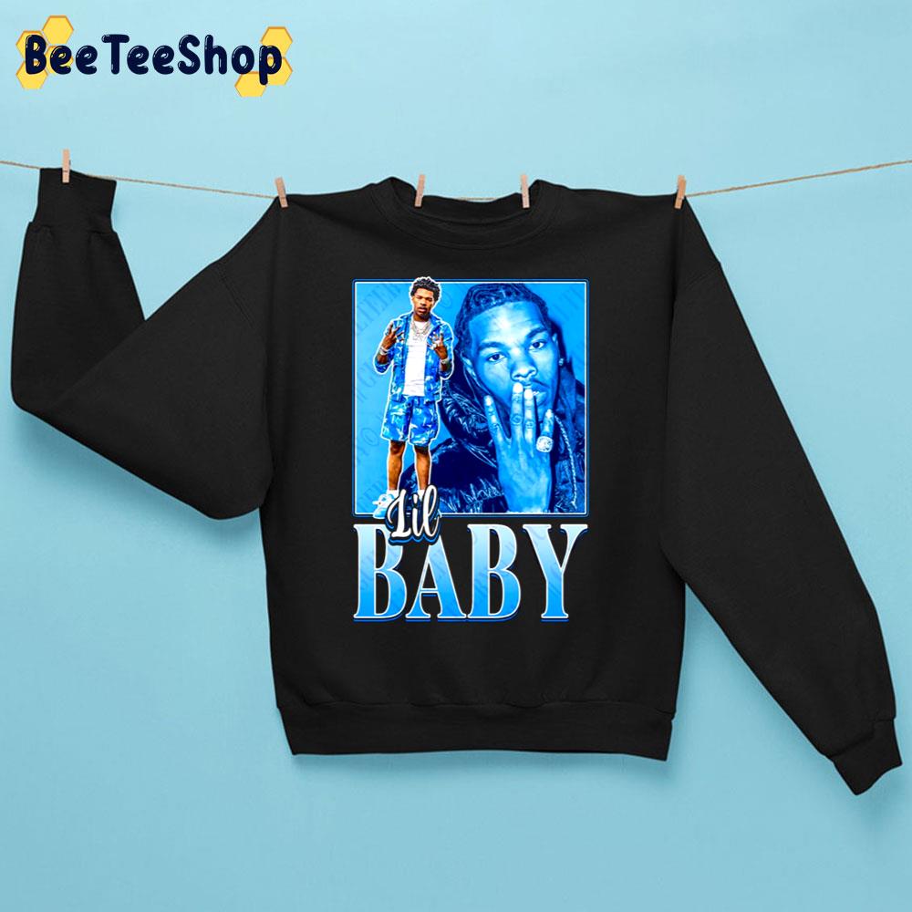 Blue Vintage Lil Baby Rapper Trending Unisex Sweatshirt