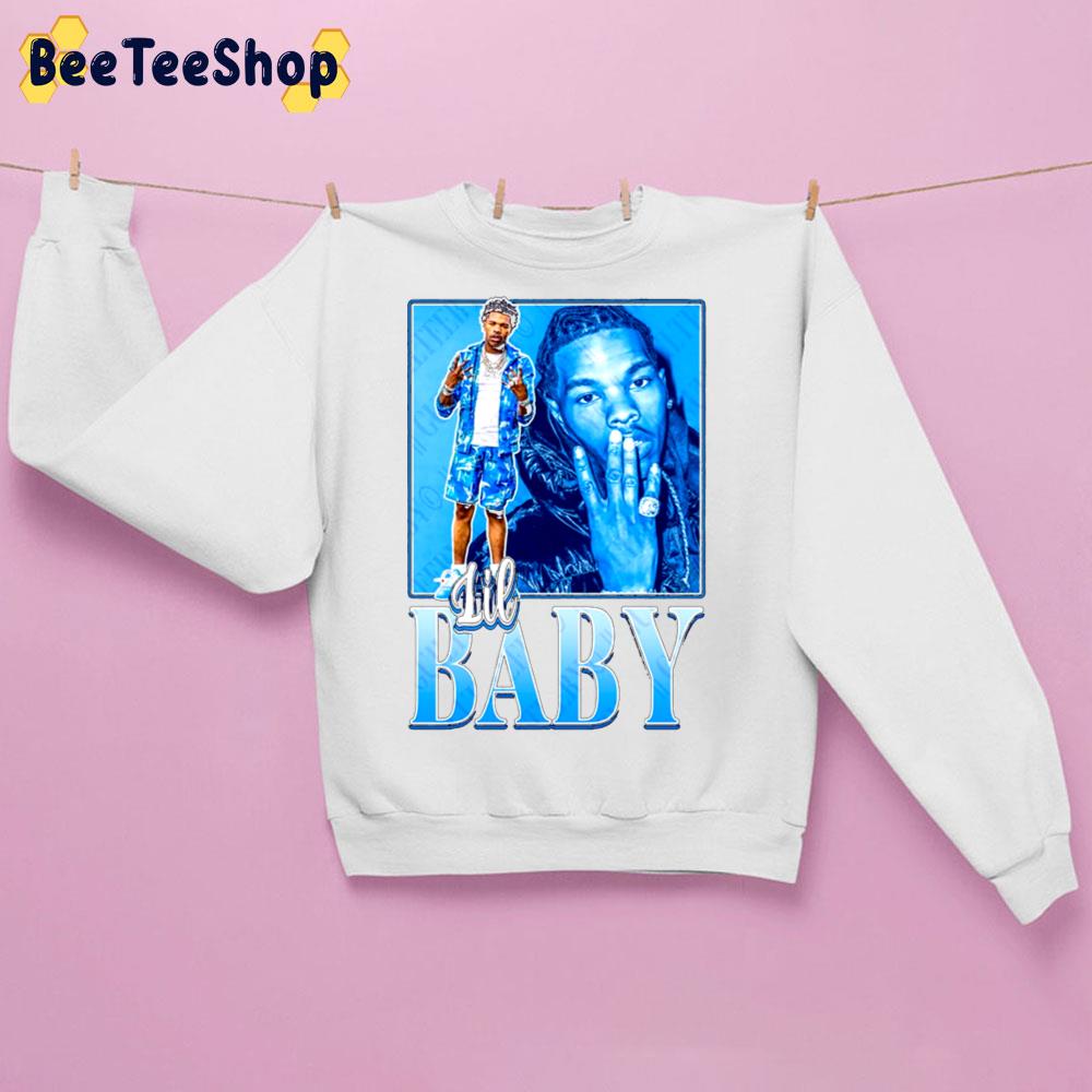 Blue Vintage Lil Baby Rapper Trending Unisex Sweatshirt - Beeteeshop