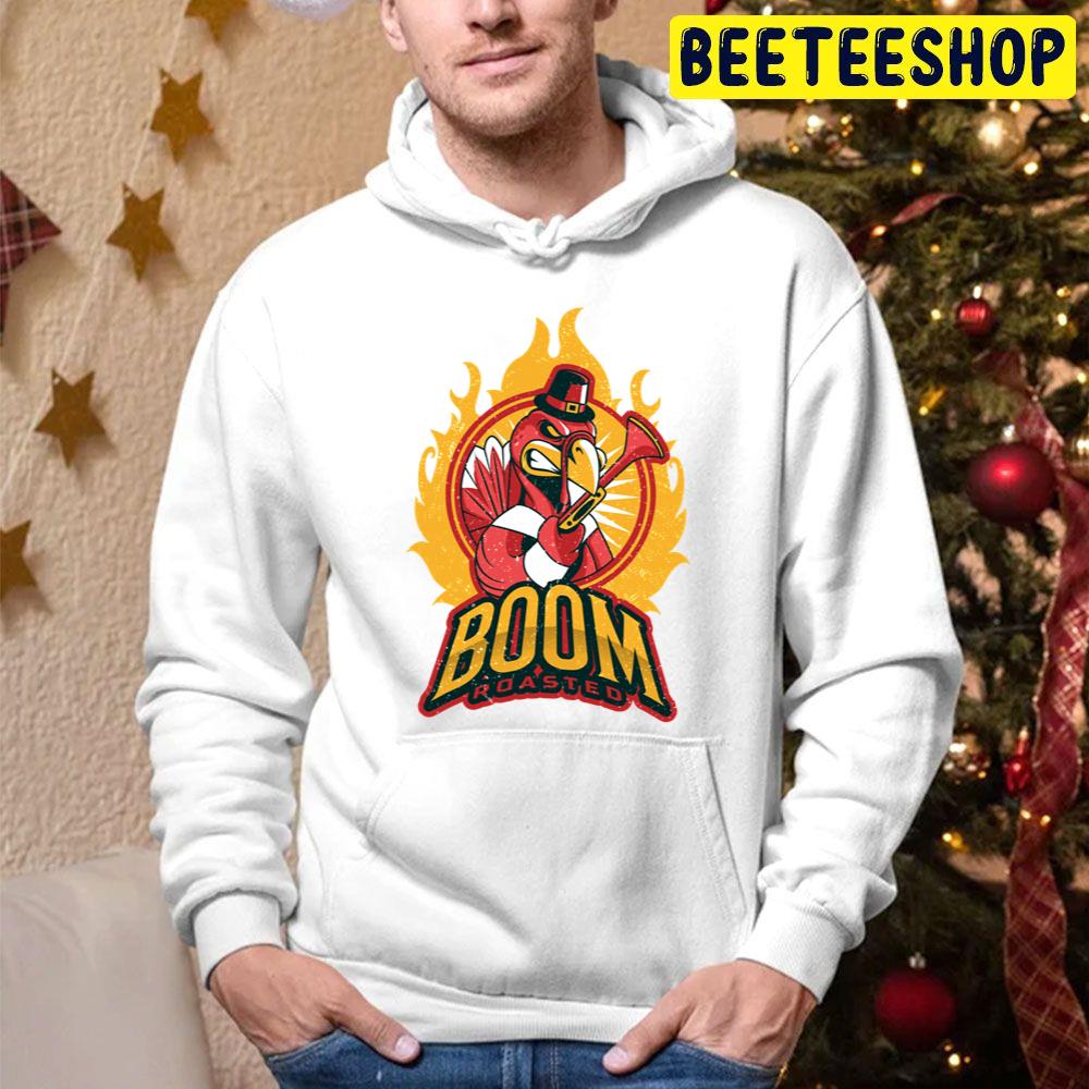 Boom Roasted Turkey Funny Thaksgiving Day Trending Unisex Hoodie