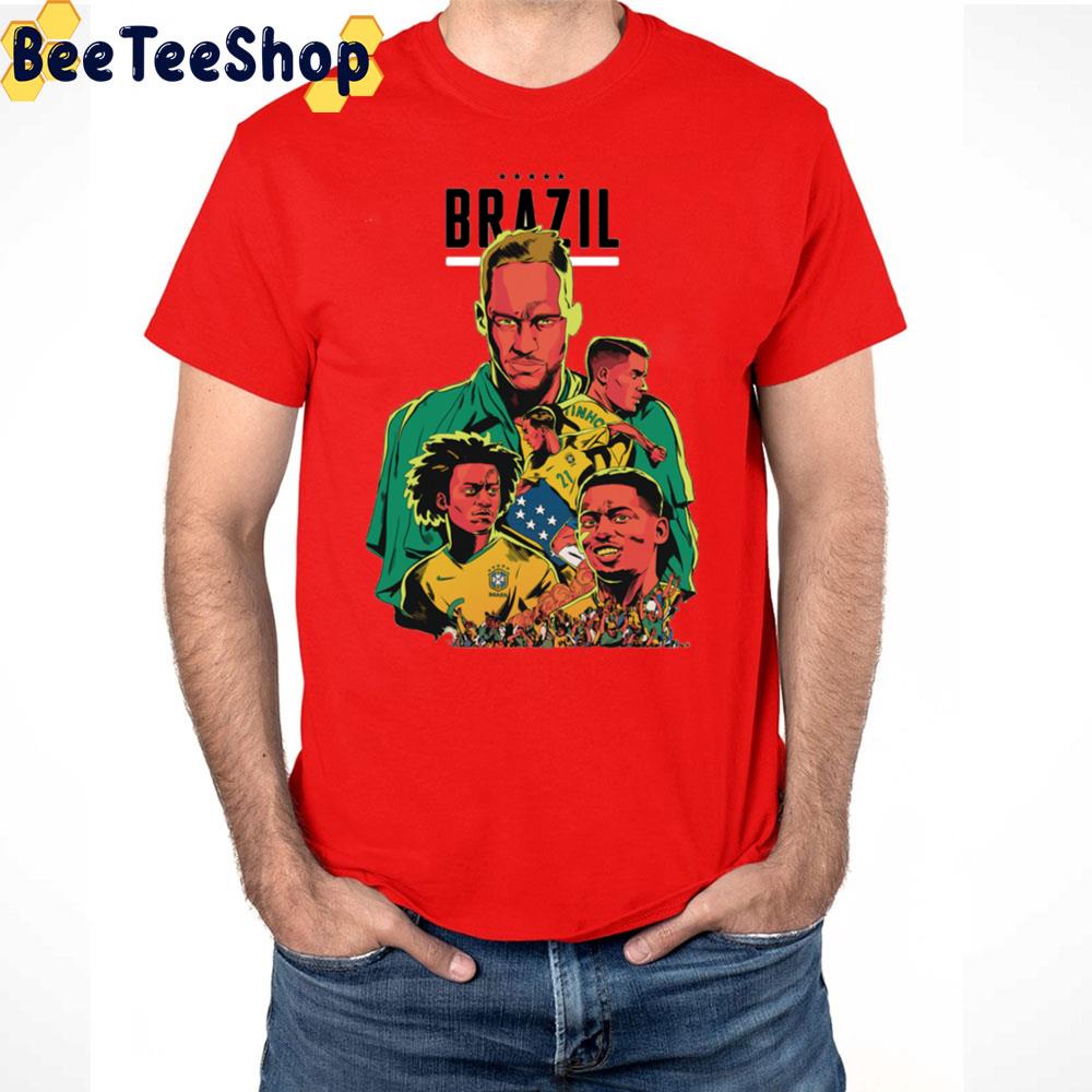 Brazil Squad Art Football Lover Trending Unisex T-Shirt