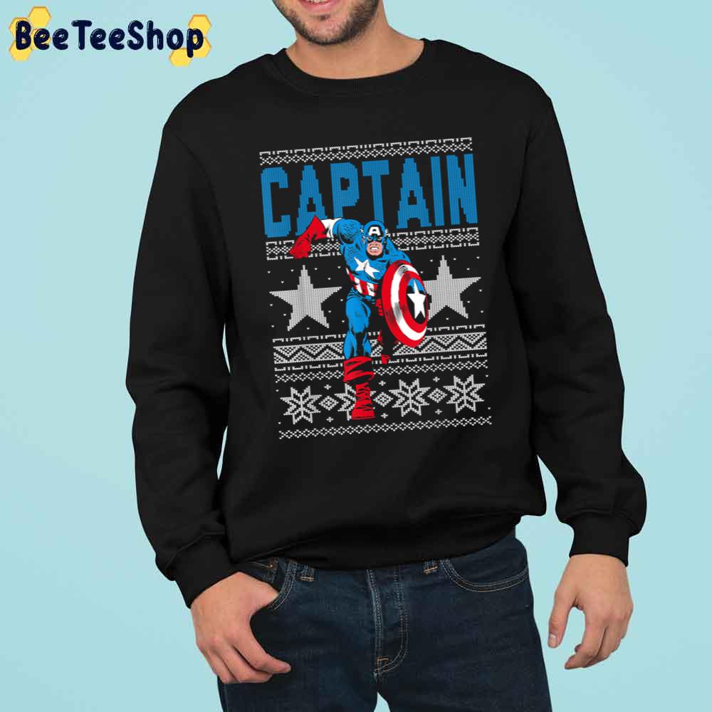 Captain America Stars Knit Christmas Trending Unisex Sweatshirt