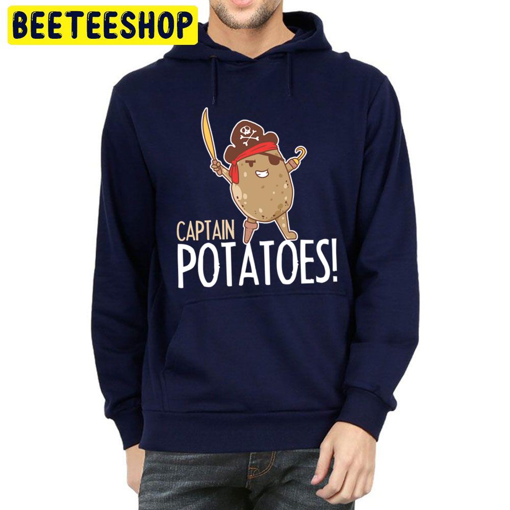 Captain Potatoes Funny Potato Ship Pirate Food Trending Unisex Hoodie