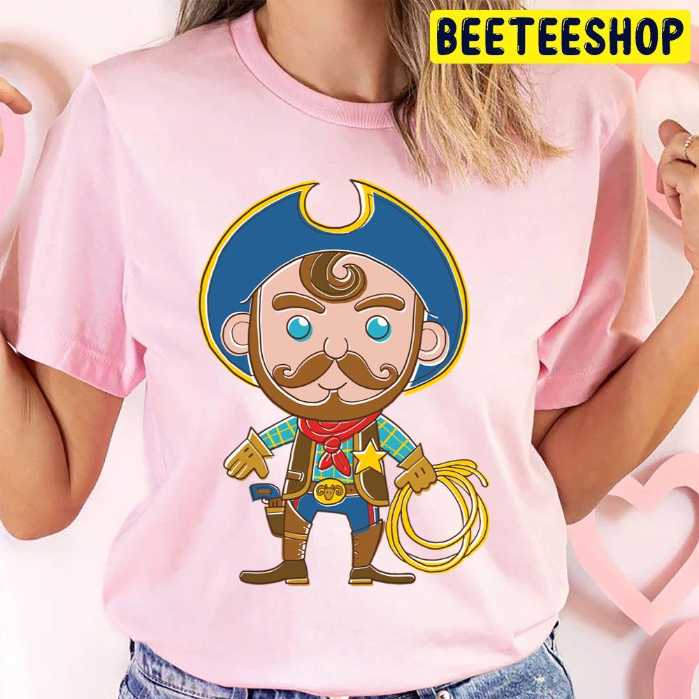 Cartoon Cowboy Ready To Draw Trending Unisex T Shirt