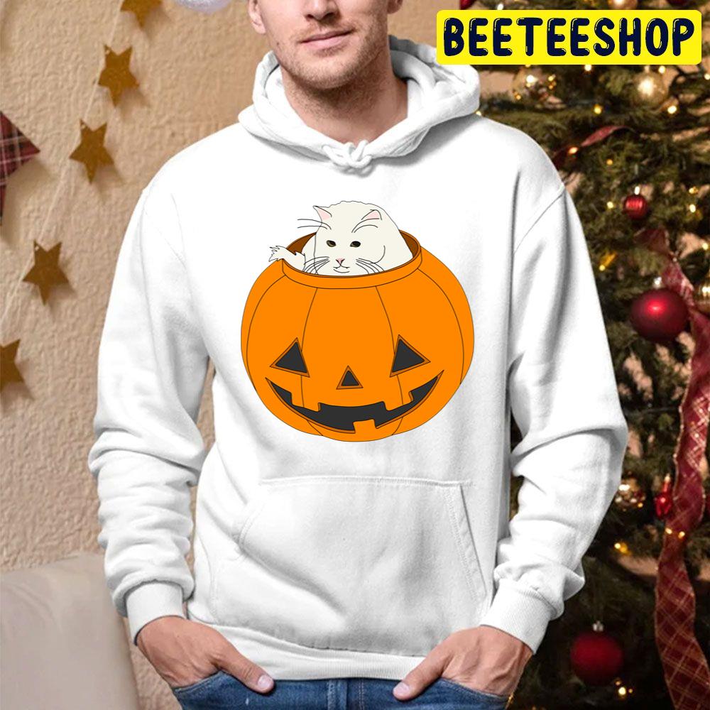 Cat On Pumpkin Trending Unisex Hoodie