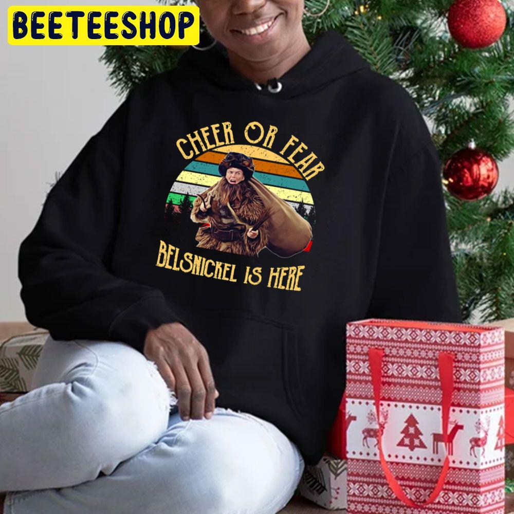 Cheer Or Fear Belsnickel Is Here Dwight Schrute Vintage The Office Halloween Day Trending Unisex Hoodie