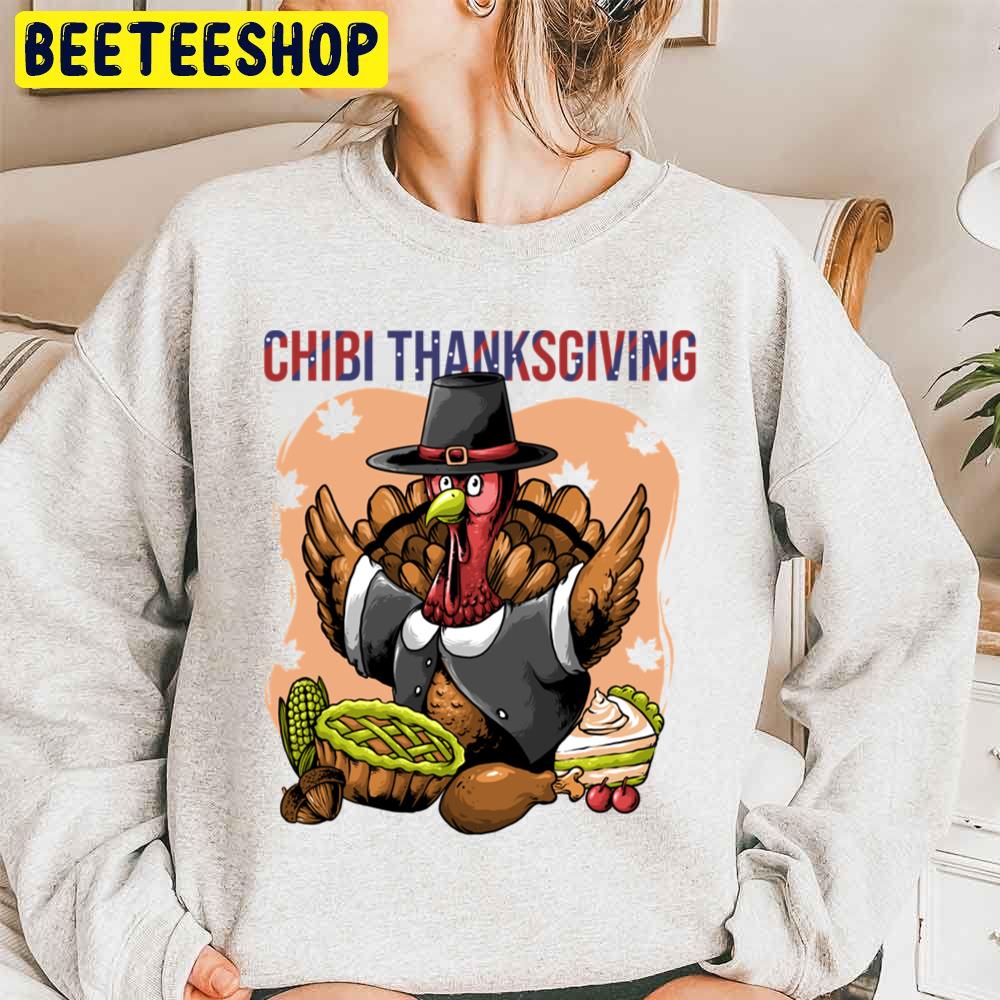 Chibi Thanksgiving Turkey Trending Unisex Sweatshirt