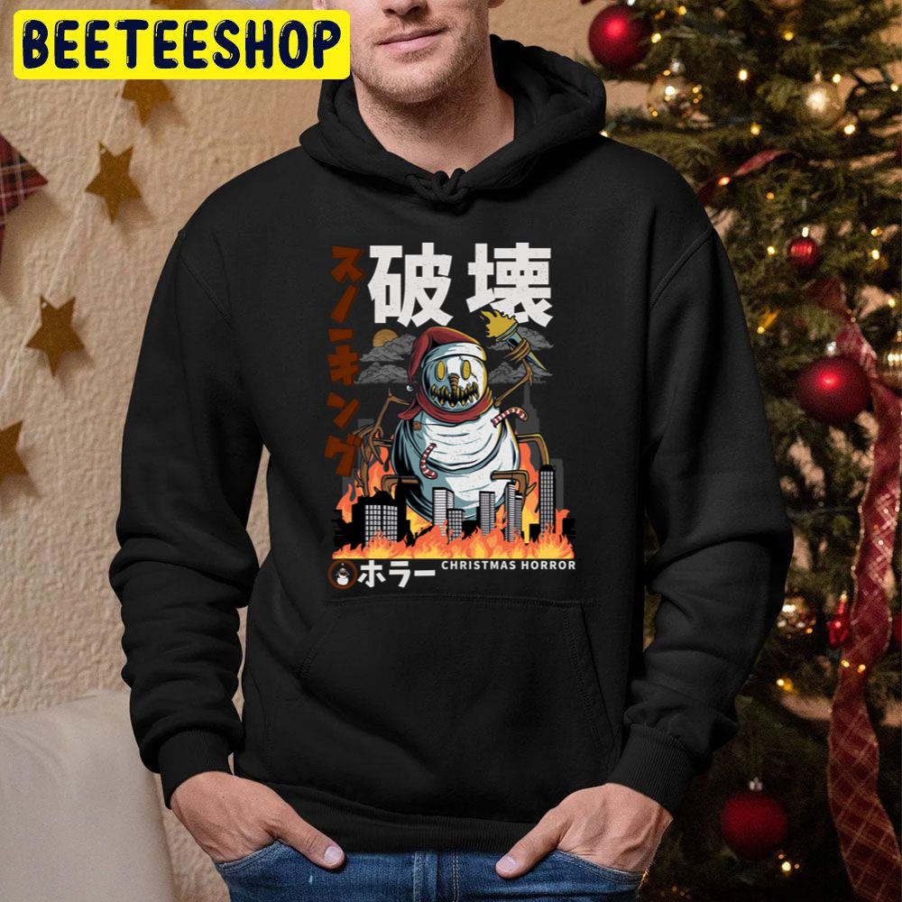 Christmas Horror Movies Terrifying Snow Monster Trending Unisex Hoodie