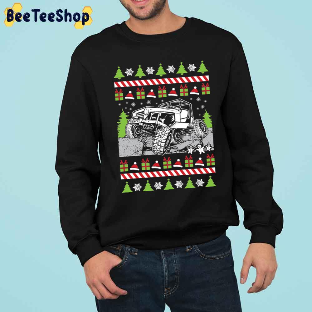 Christmas Jeep Knit Pattern Trending Unisex Sweatshirt