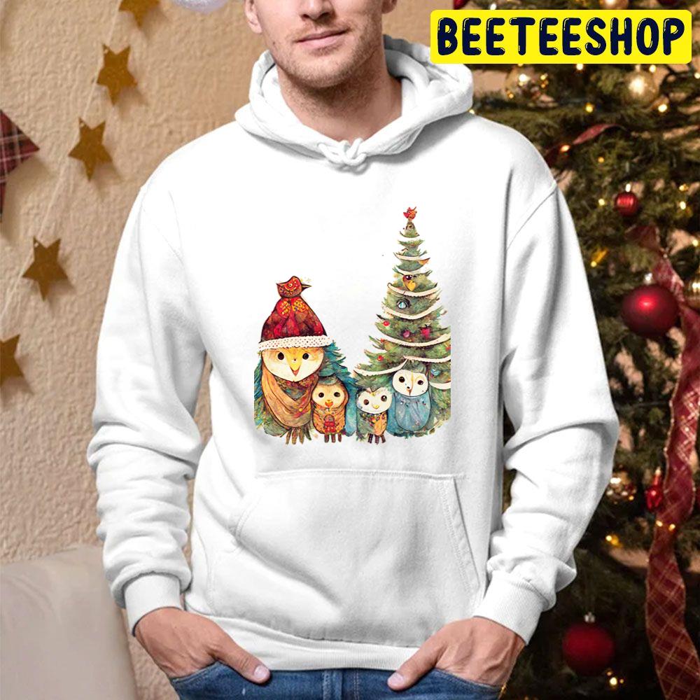 Christmas Owl Family Trending Unisex Hoodie