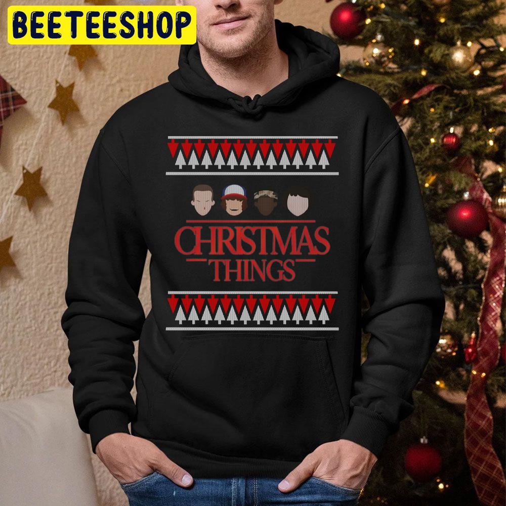 Christmas Things Funny Parody Stranger Things Film Trending Unisex Hoodie