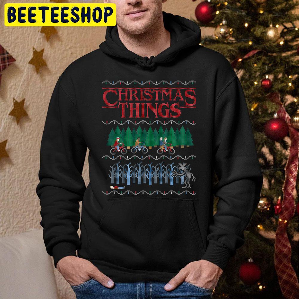 Christmas Things Stranger Things 4 Style Trending Unisex Hoodie