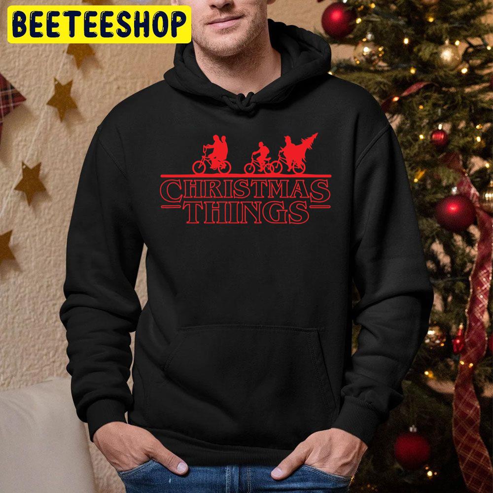 Christmas Things Tranger Things Movie Trending Unisex Hoodie