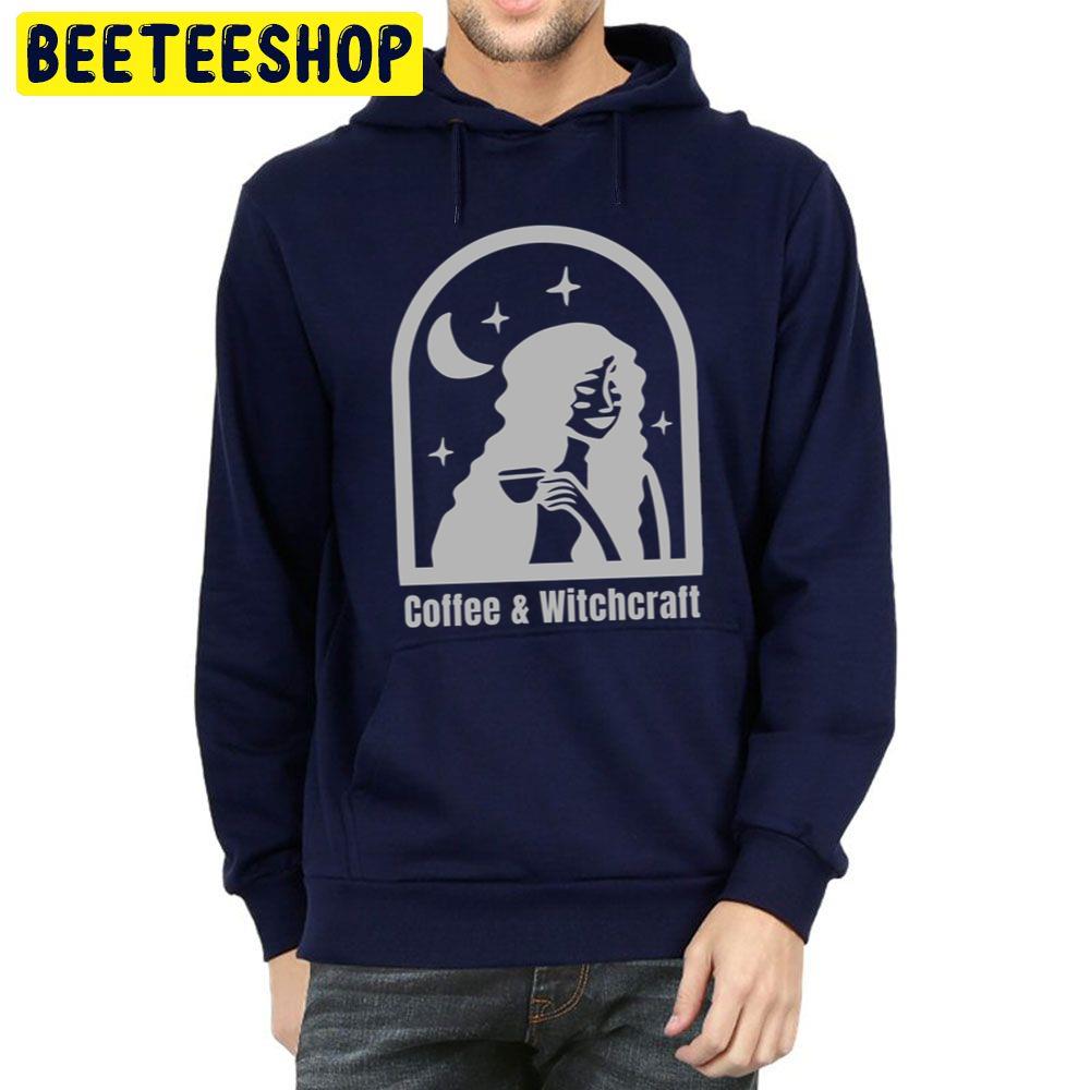 Coffee And Witchcraft Pagan Design Scoop Trending Unisex Hoodie