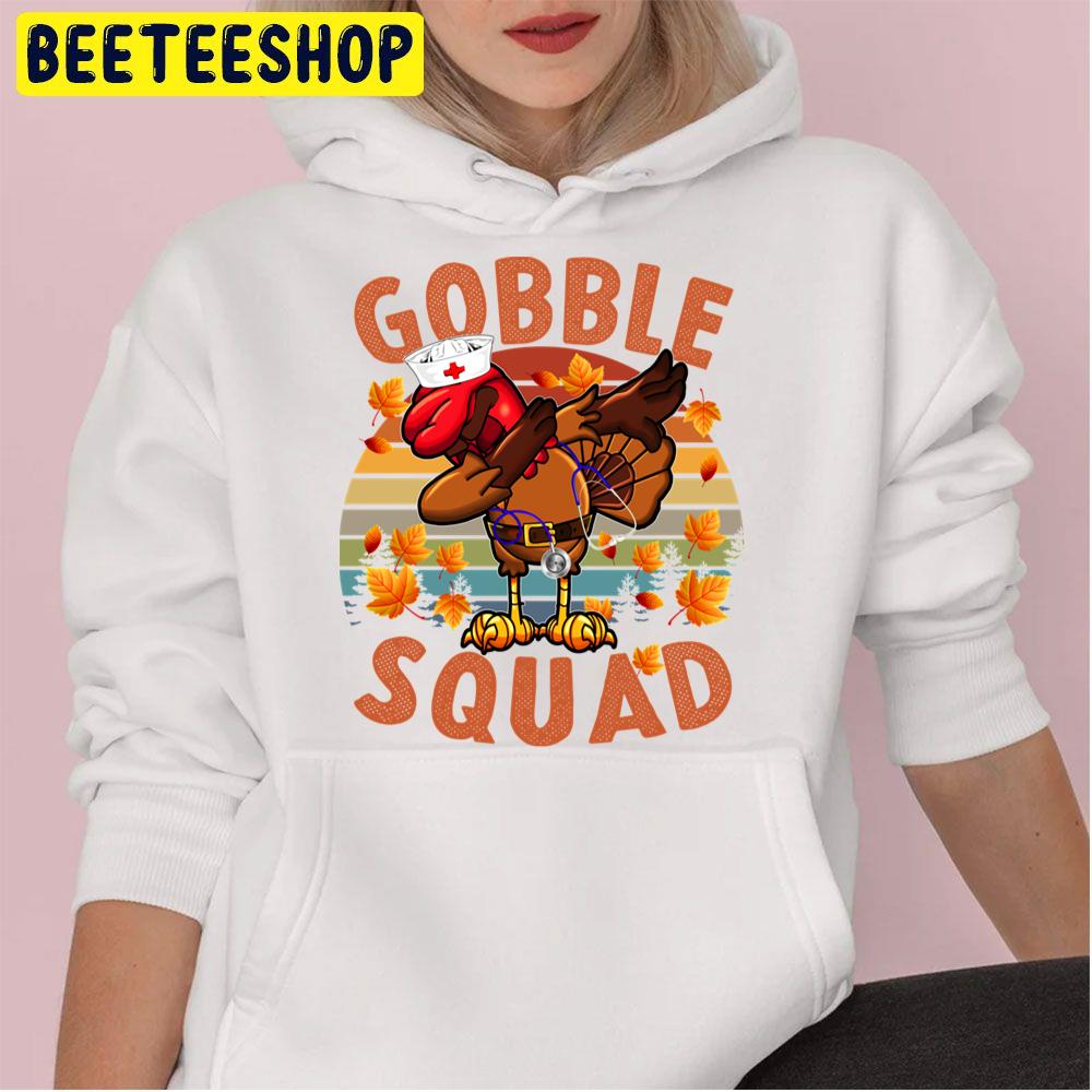 Cool Turley Nurse Thanksgiving Day 2020 Gobble Squad Trending Unisex Hoodie