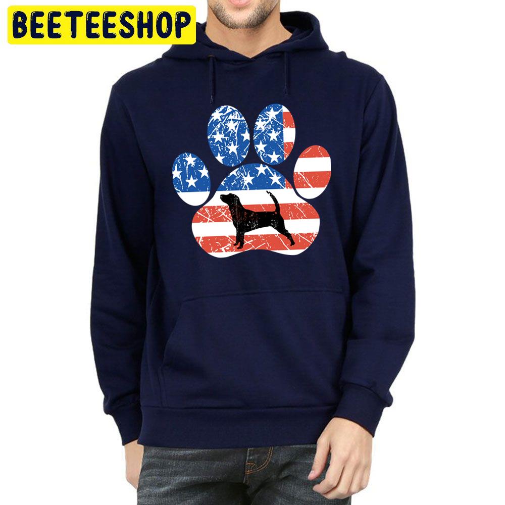 Corgi Dog American Flag Dog Paw Trending Unisex Hoodie