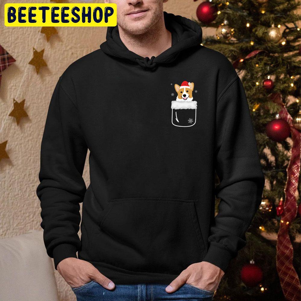 Corgi In Your Front Pocket Funny Christmas Trending Unisex Hoodie