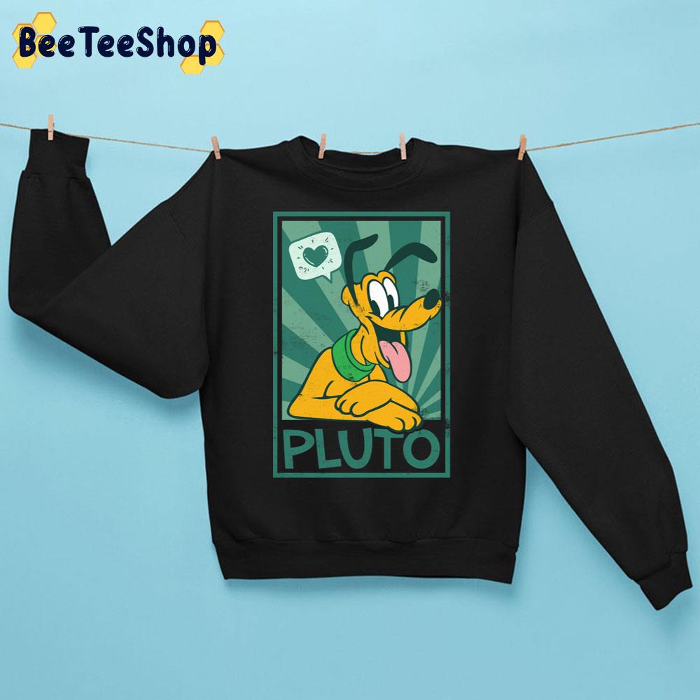 Cute Dog Pluto With Heart Trending Unisex Sweatshirt