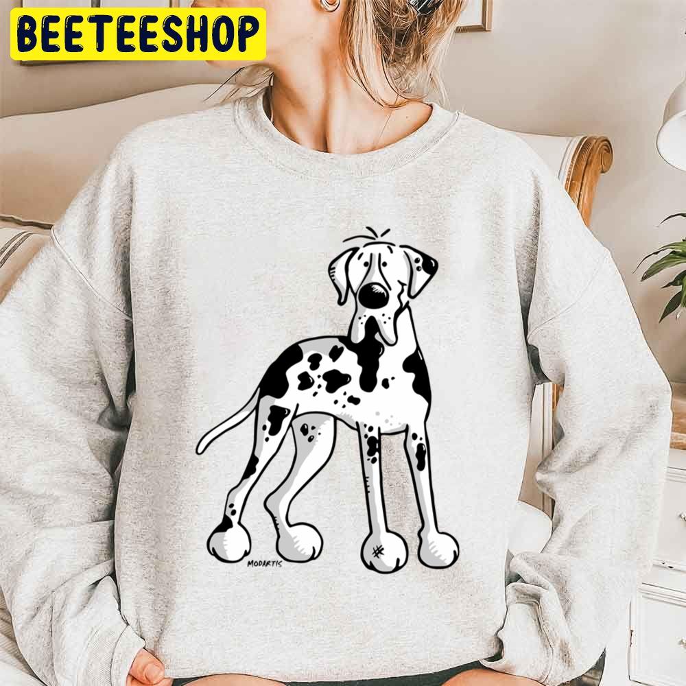 Cute Great Dane Cartoon Trending Unisex Sweatshirt