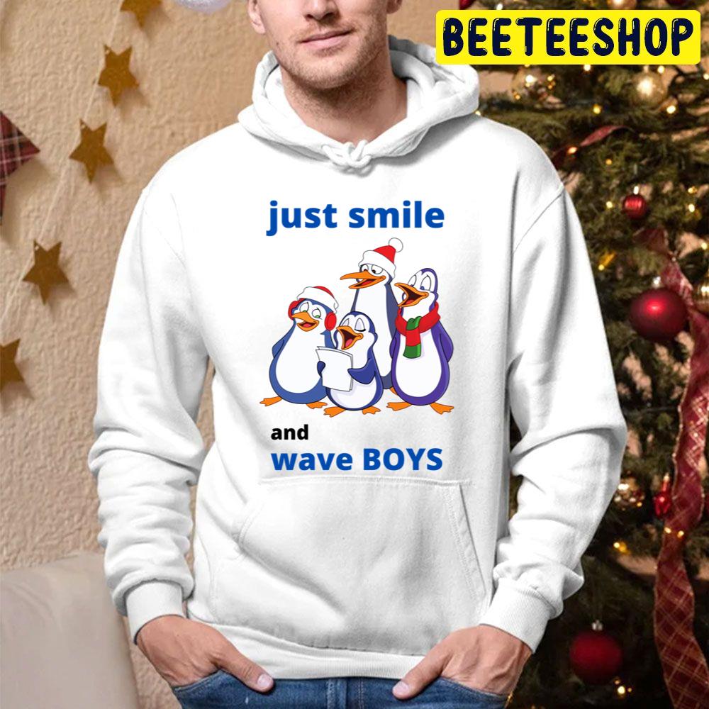 Cute Penguin Just Smile And Wave Boys Trending Unisex Hoodie