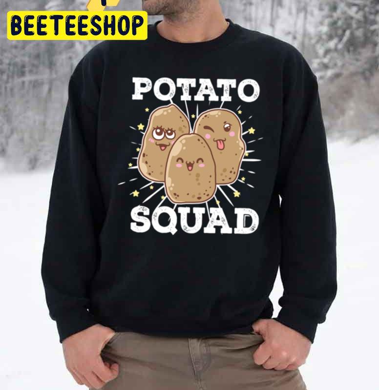 Cute Potato Squad Kawaii Sweet Vegan Food Vegetables Trending Unisex Sweatshirt