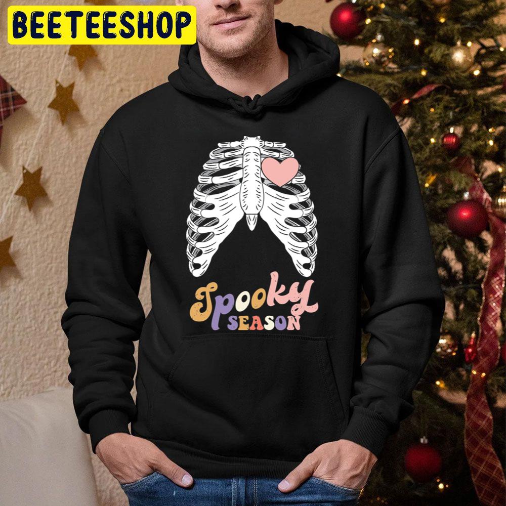 Cute Skeleton Ribcage Spooky Season Halloween Trending Unisex Hoodie