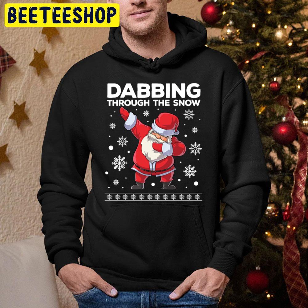 Dabbing Through The Snow Santa Christmas Trending Unisex Hoodie