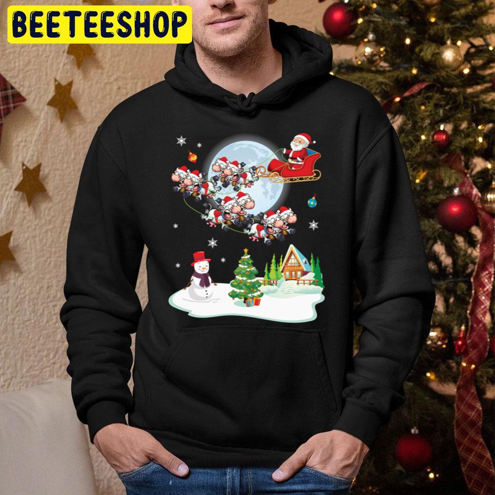 Dairy Cow And Santa Chirstmas Trending Unisex Hoodie