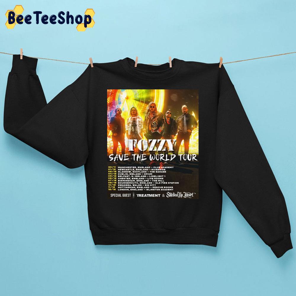 December 2022 Save The World Tour Fozzy Trending Unisex Sweatshirt