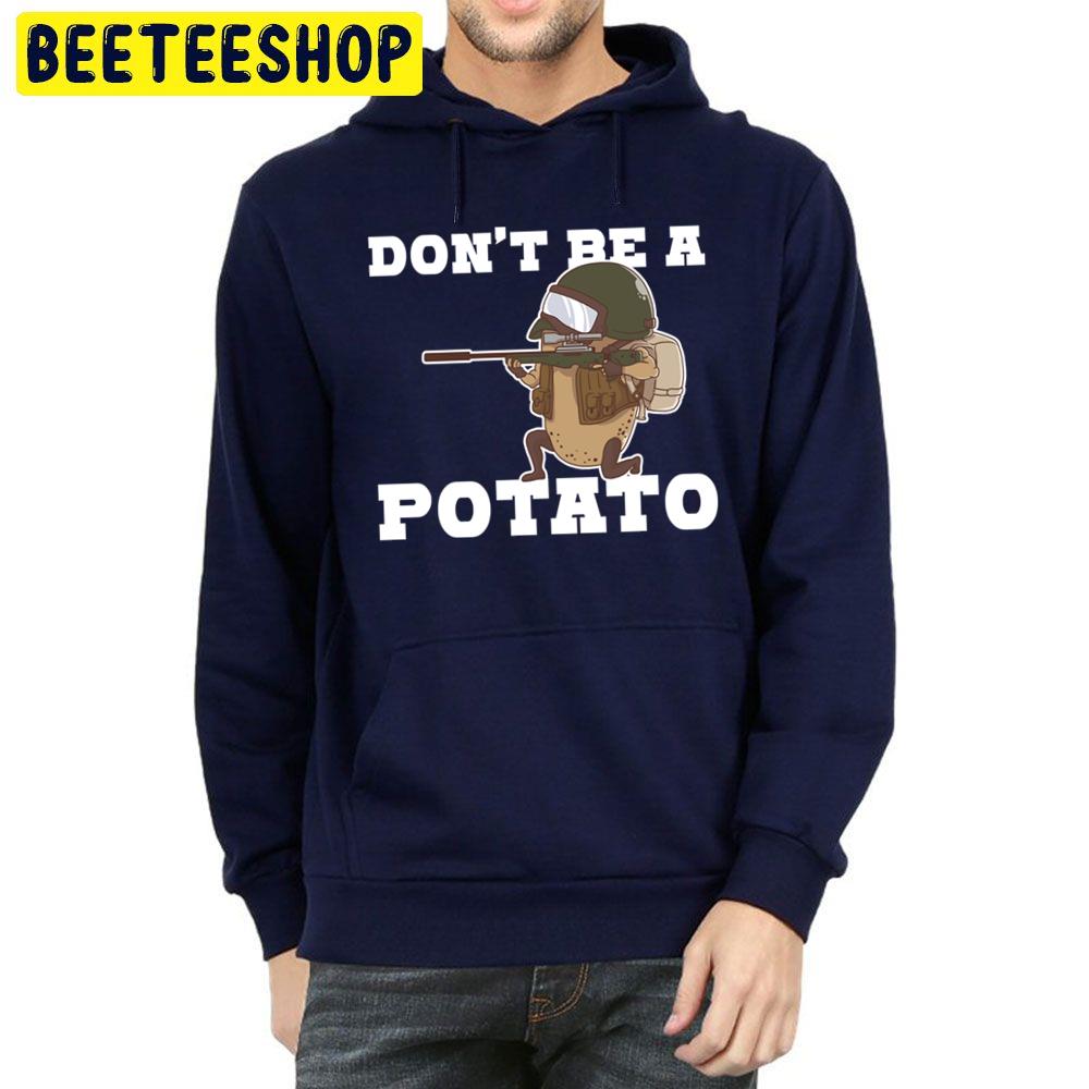 Don’t Be A Potato Soldier Army Helmet Food Vegetable Trending Unisex Hoodie