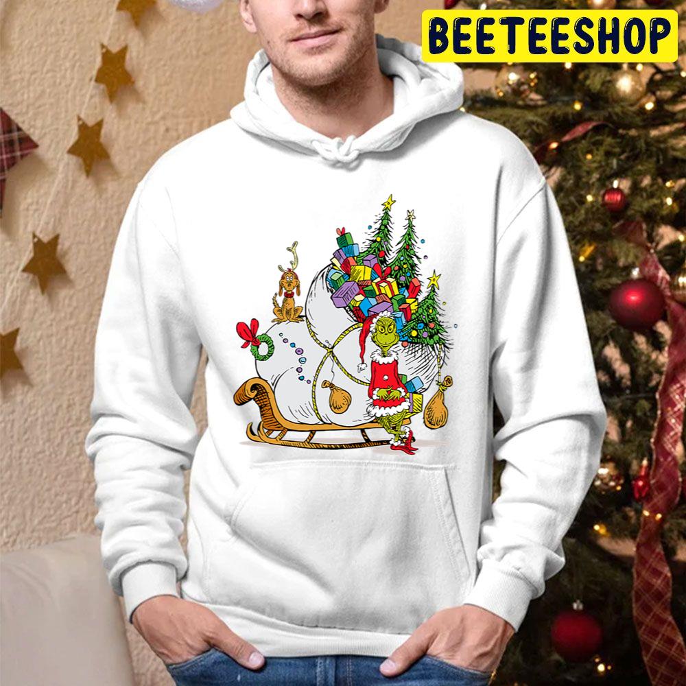 Dr. Seuss Grinch Sleigh Christmas Trending Unisex Hoodie