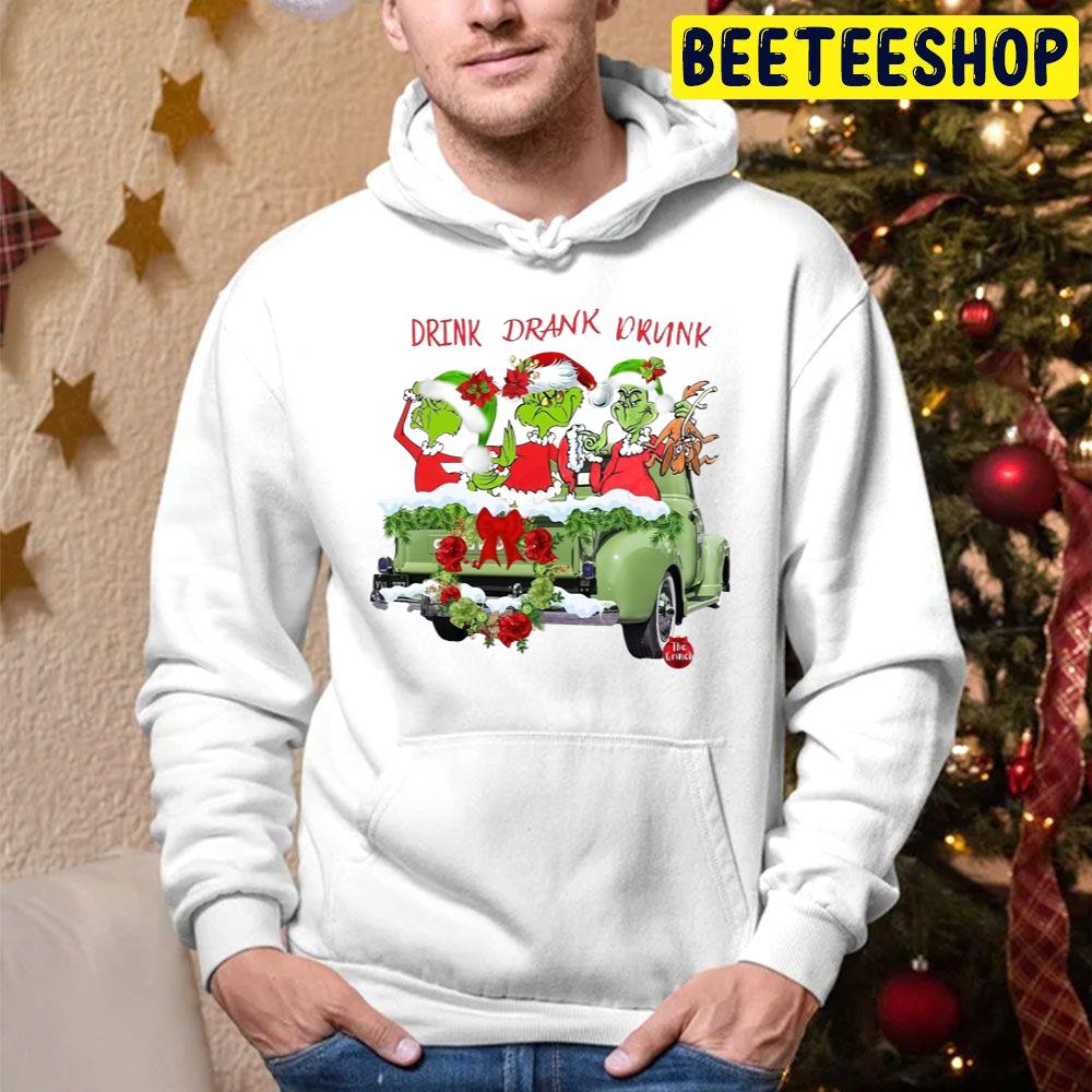 Drink Drank Drunk Grinch Christmas Trending Unisex Hoodie