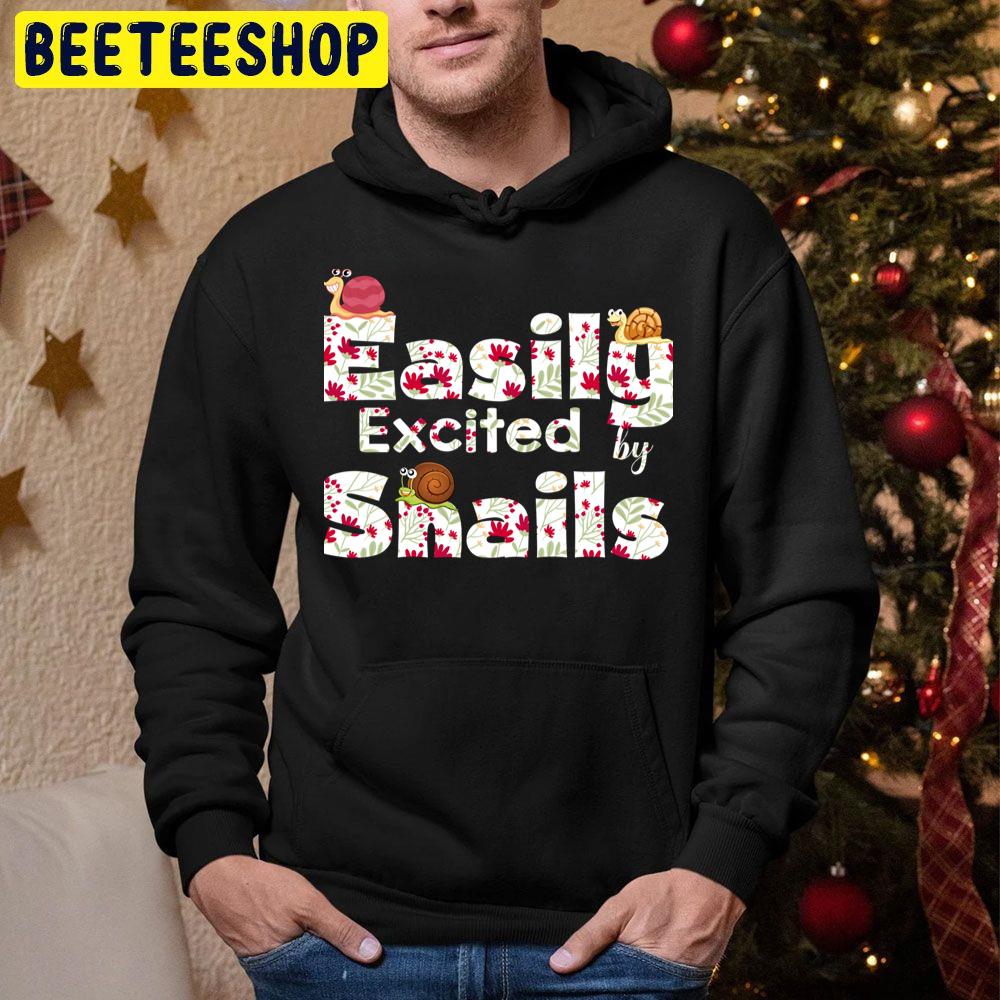 Easily Excited By Snails Cute Family Trending Unisex Hoodie